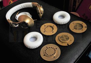 40mm golden metal headphone shell