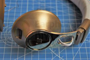40mm golden metal headphone shell