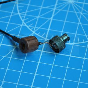Brazil Rosewood Black In-Ear Open End Earphone Shell for 9mm driver unit