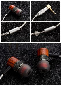Brazil Rosewood In-Ear Close End Earphone Shell for 10mm driver unit