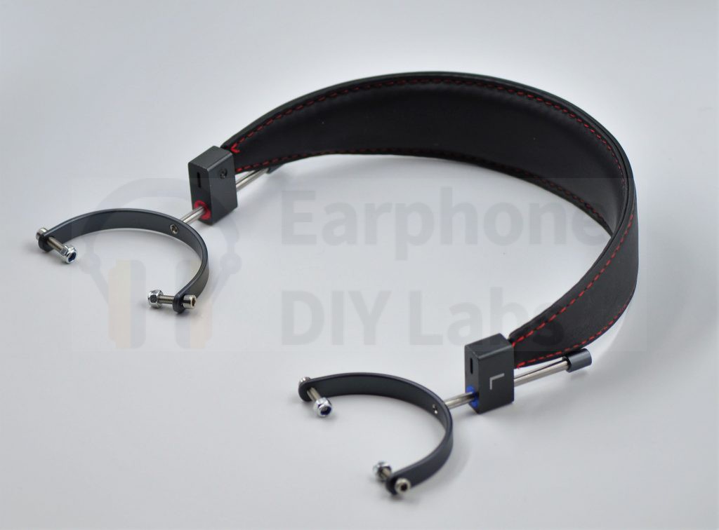 Black headband with deep gray brackets